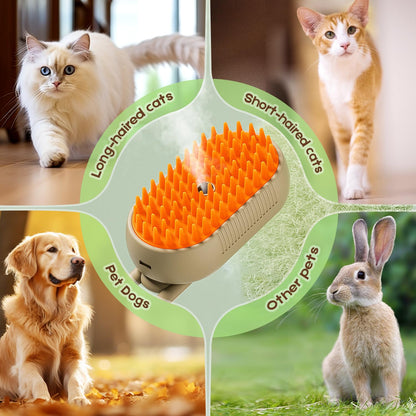 PuffEase™ - Steam Grooming Brush 