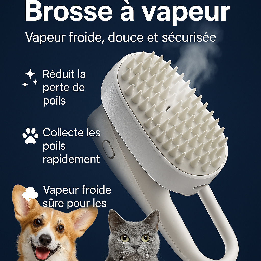 PuffEase™ - Steam Grooming Brush 