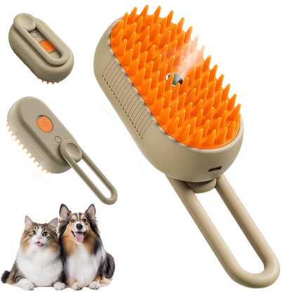 PuffEase™ - Steam Grooming Brush 
