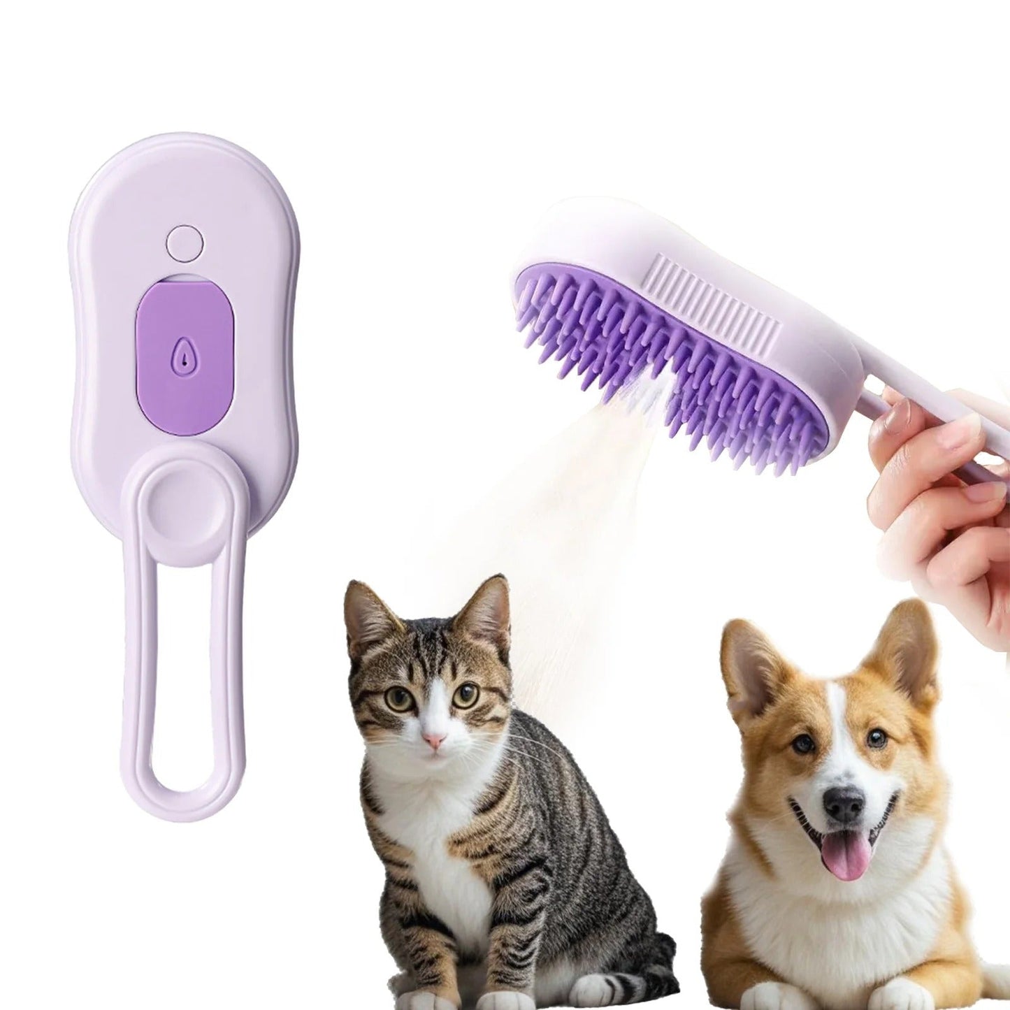 PuffEase™ - Steam Grooming Brush 