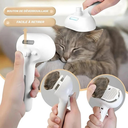 PuffEase™ - Steam Grooming Brush 