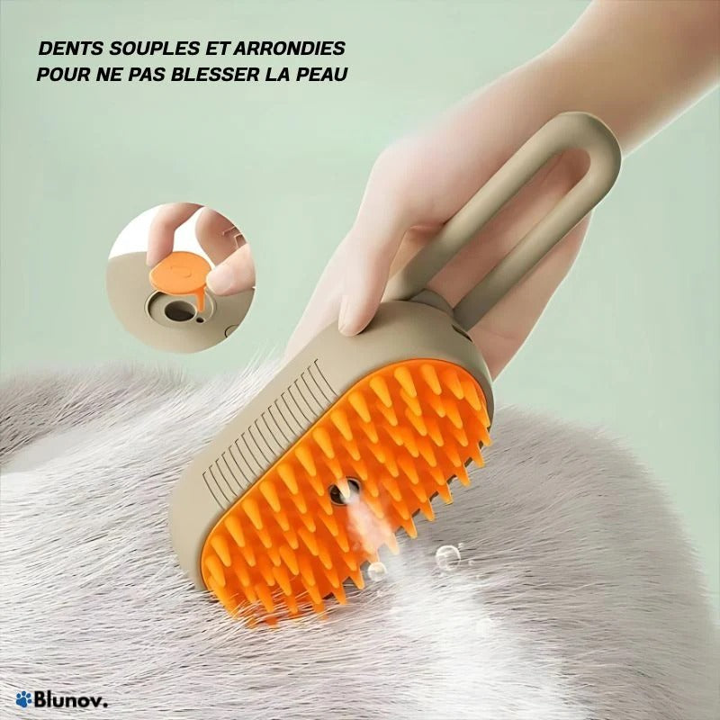 PuffEase™ - Steam Grooming Brush 